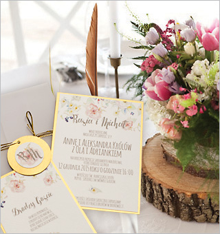 Kwiaciarnie, dekoracje, zaproszenia ślubne