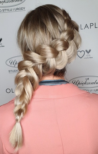 Splecione włosy do ślubu Splecione włosy do ślubu