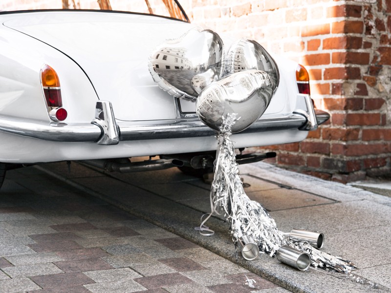 Zestaw Balonowe serca dekoracja auta do ślubu